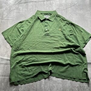 Mountain Khakis Ranger Polo Shirt Men 2XL Green Short Sleeve Yellow Logo Cotton